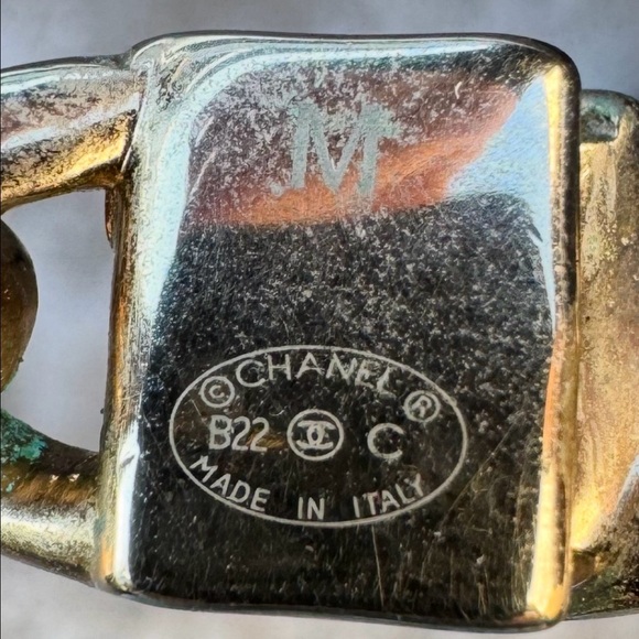 CHANEL CC Gold Hinge Choker Necklace M - Picture 3 of 5